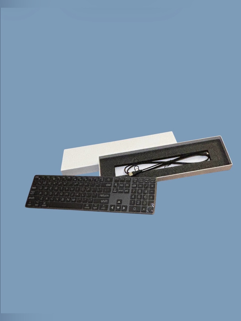 POWZAN Large Print Aluminum Bluetooth Keyboard for Mac / Ipad - 7 Backlit colors - Picture 11 of 16